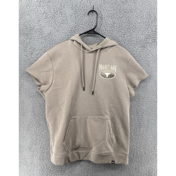 Under Armour Project‎ Rock Fleece Cutoff Tan Pump Cover Hoodie Mens Sz Large NWT - Picture 1 of 6